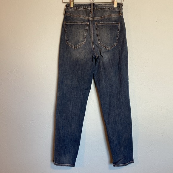 Express Womens Size S Straight Ankle High Rise Ultra Hyper Stretch Blue Jeans - Picture 5 of 15